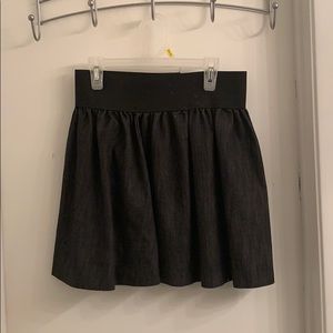Flared black skirt